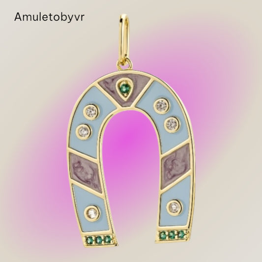 Sky Horseshoe Charm