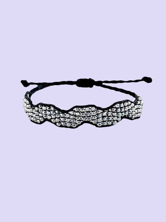 Silver waves bracelet