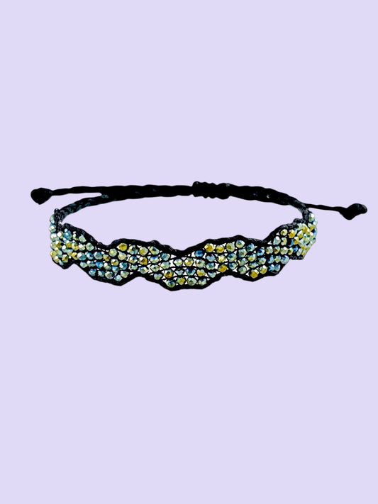 Pistachio waves bracelet